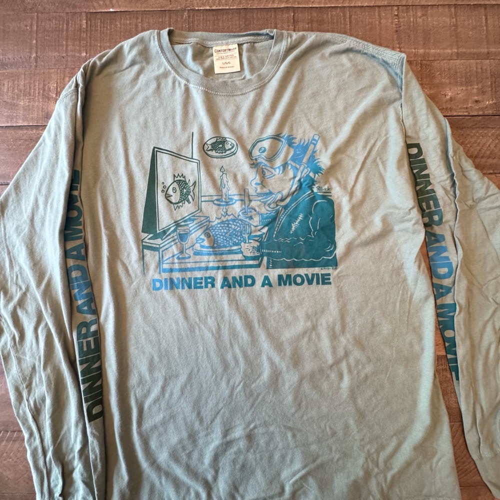 PHISH POLLOCK Graphic Long Sleeve Shirt - Gray